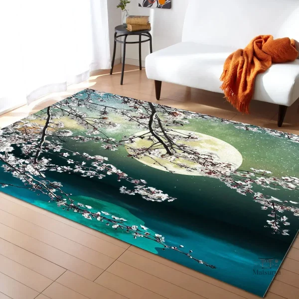 Tapis de salon Japonais art floral