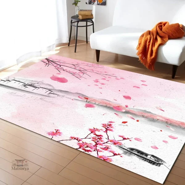Tapis Japonais apaisant avec cerisiers