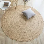 Tapis rond en jute Japonais pour salon