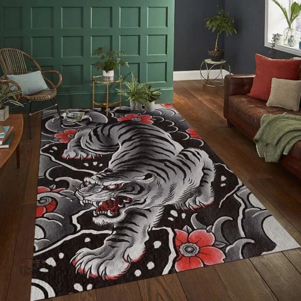 tapis-de-salon-japonais-tigre-1 Tapis Japonais Tigre pour salon