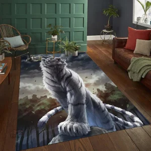 Tapis de salon au design japonais tigre