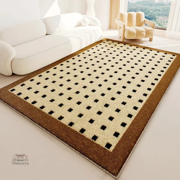 Tapis de salon au charme rustique Wabi Sabi