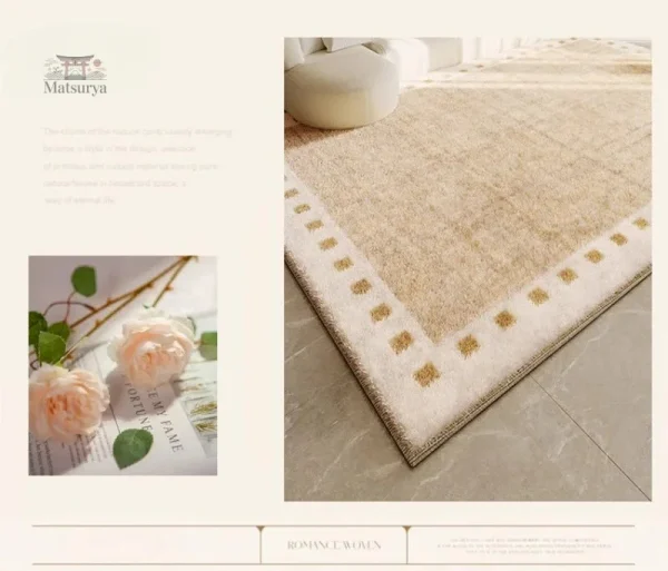 Tapis de salon au style Wabi Sabi