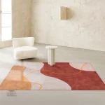 Tapis de salon au design japonais, ambiance chaleureuse et raffinée