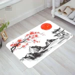 Tapis Japonais motif Sakura, décoration élégante