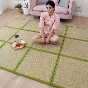 Tatami classique japonais en fibres naturelles