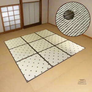Tatami Japonais avec motifs à pois, idéal pour la décoration intérieure
