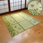 Tapis Japonais Tatami avec motif de feuillages