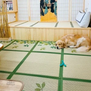 Tatami Japonais décoratif aux feuillages naturels
