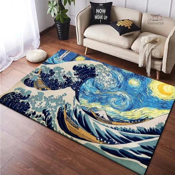 Tapis Japonais aux motifs apaisants et harmonieux