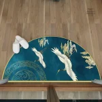 Tapis Japonais semi-circulaire élégant et moderne