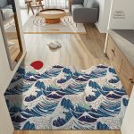 Tapis Vague japonais au design moderne et élégant