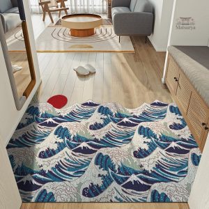 Tapis Vague japonais au design moderne et élégant