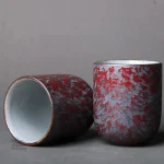 Tasse céramique japonaise à motif floral
