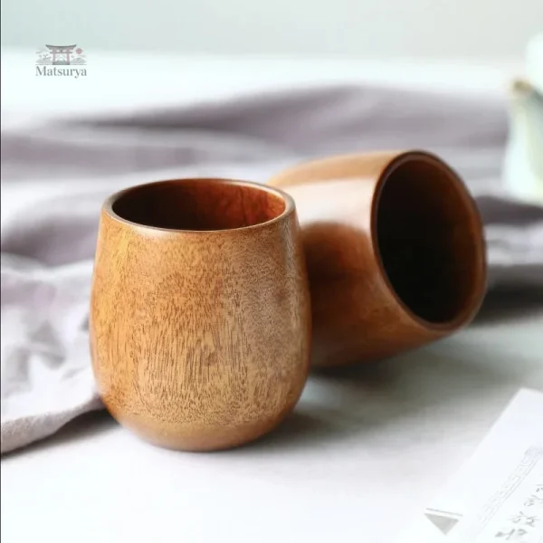 Tasse japonaise en bois naturel et durable