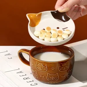 Tasse à thé avec motif de chat