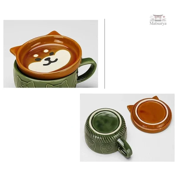 Tasse artisanale motif félin