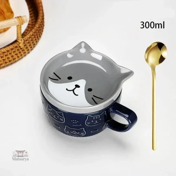 Tasse design japonais avec chat