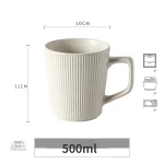 Tasse à rayures, style japonais authentique