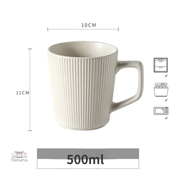 Tasse à rayures, style japonais authentique
