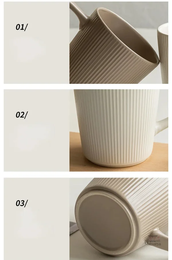Tasse élégante aux rayures japonaises