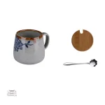 Tasse japonaise avec couvercle en porcelaine