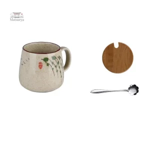 Tasse avec couvercle en style japonais