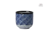Tasse japonaise bleue, idéale pour le thé