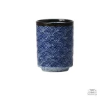 Tasse design japonais, couleur bleue apaisante