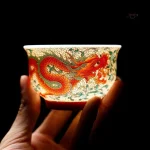 Tasse artisanale motif dragon, style japonais