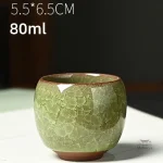Tasse japonaise unique à surface craquelée