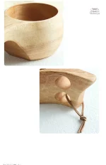 Tasse en bois épurée pour thé japonais