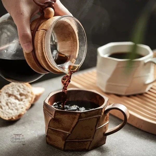 Tasse japonaise minimaliste blanche
