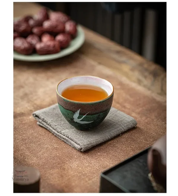 Tasse japonaise grue, idéale pour les amateurs de thé