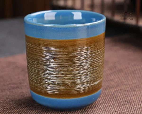 Tasse en poterie faite main, esthétique japonaise