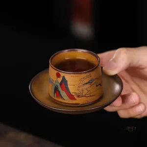 Tasse japonaise rustique en céramique artisanale