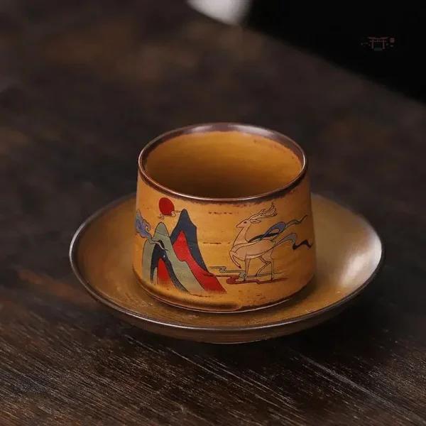 Tasse japonaise traditionnelle avec texture unique