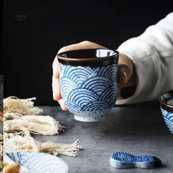 tasse-traditionnelle-japonaise-1 Tasse japonaise traditionnelle en céramique artisanale
