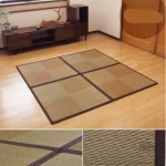 Tatami japonais avec texture naturelle unique