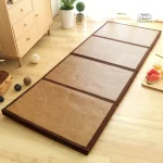 Tatami pliable avec design traditionnel japonais