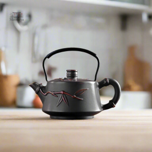 Théière en bambou, design japonais traditionnel