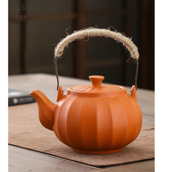 Théière japonaise artisanale design citrouille
