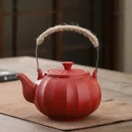 Théière japonaise en céramique citrouille