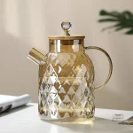 Théière Japonaise avec couvercle en bambou élégant