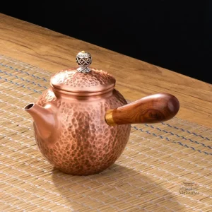 Élégante théière japonaise en cuivre pour amateurs de thé