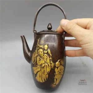Accessoire de thé japonais en laiton, design classique et raffiné