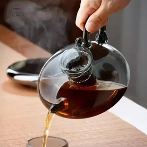 Théière japonaise noire transparente