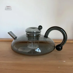 Théière noire en verre pour infusion