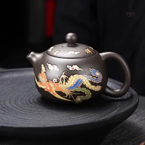Théière Japonaise Phoenix en fonte traditionnelle