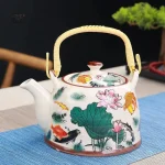 Théière japonaise à motif floral